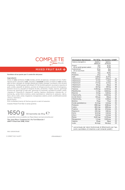 COMPLETE BY JUICE PLUS Â® MIXED FRUIT BAR (60 BARRETTE) JUICE PLUS Â® 3 - saluteinessere 